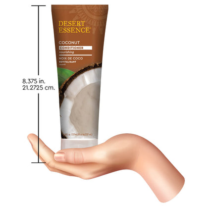 Desert Essence Coconut Conditioner - 8 fl oz - Nourishing for dry hair, smooth frizz and restore moisture and shine with Organic Coconut Oil, Shea Butter, and Sunflower Oil | B002V2M7OC