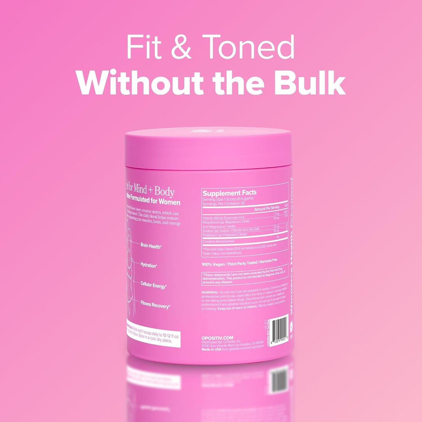 FLO Women's Creatine + Electrolytes for Strength & Tone – 30 Servings