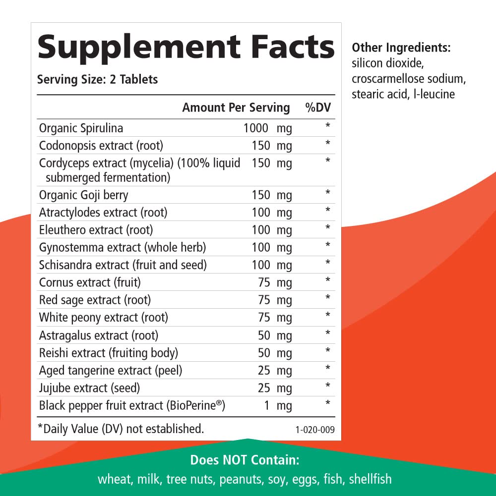 Energy Plus by Pure Essence - Caffeine Free, All Natural Herbal Energy and Focus Supplement - Smooth, No Jitters No Crash - 60 Tablets