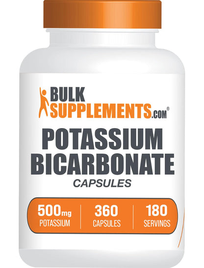 BulkSupplements.com Potassium Citrate Capsules - Mineral Supplement, Potassium Citrate 99mg - Gluten Free, 1 Capsule per Serving, 500 Count (Pack of 1)