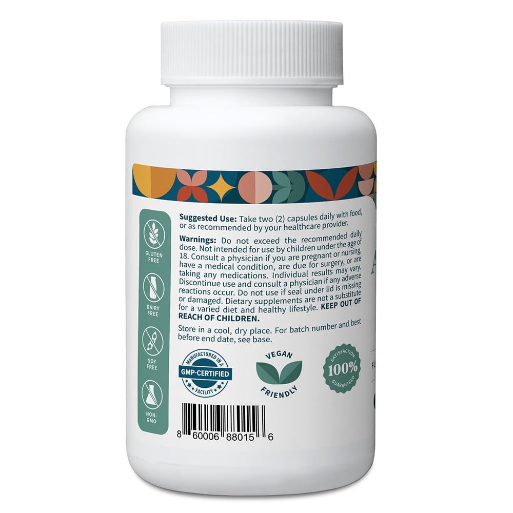 Pattern Wellness Ashwagandha Complex Supplement – 60 Vegan Capsules | For Men & Women – Organic KSM-66® & Black Pepper Extract – Supports Stress Response & Energy Balance – Non-GMO