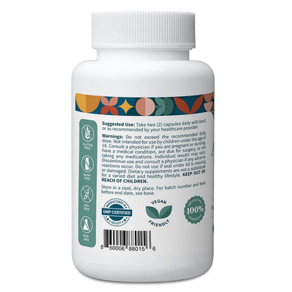 Pattern Wellness Ashwagandha Complex Supplement – 60 Vegan Capsules | For Men & Women – Organic KSM-66® & Black Pepper Extract – Supports Stress Response & Energy Balance – Non-GMO