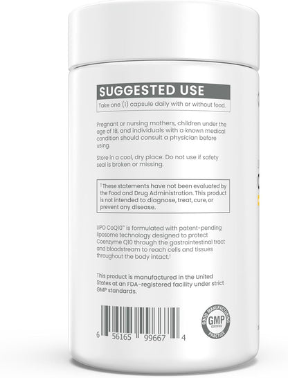 Renue By Science CoQ10 - Coenzyme Q10 as Ubiquinol CoQ10 | High Strength Liposomal CoQ10 200mg Supplement | 90 Co Q10 Capsules | Non-GMO & Allergen Free | Made in the USA Third-Party Tested