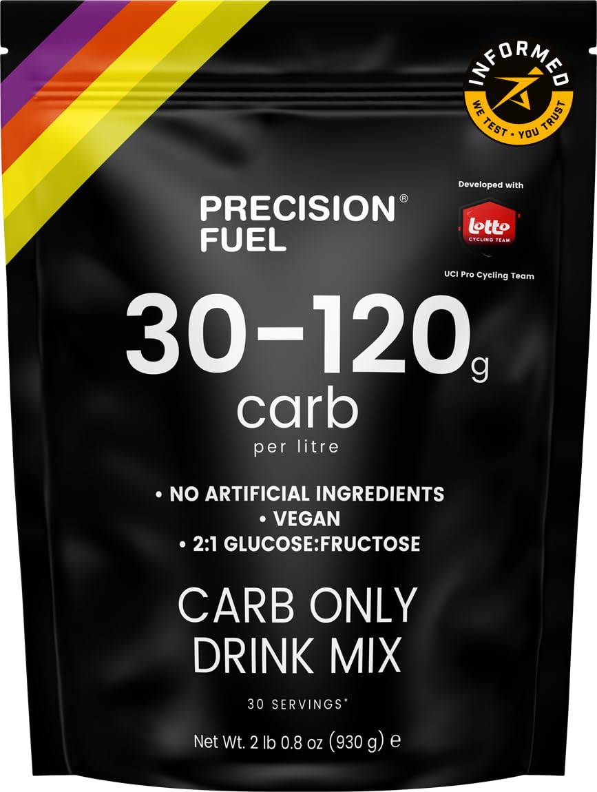 Precision Fuel PF60 Carb & Electrolyte Drink Mix Powder for Hydration & Energy - Endurance Sports Nutrition, Vegan, Hypotonic - 60g Carb, 1000mg Sodium per Litre - Mild Citrus Flavor, 1-Pack