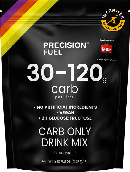 Precision Fuel PF60 Carb & Electrolyte Drink Mix Powder for Hydration & Energy - Endurance Sports Nutrition, Vegan, Hypotonic - 60g Carb, 1000mg Sodium per Litre - Mild Citrus Flavor, 1-Pack