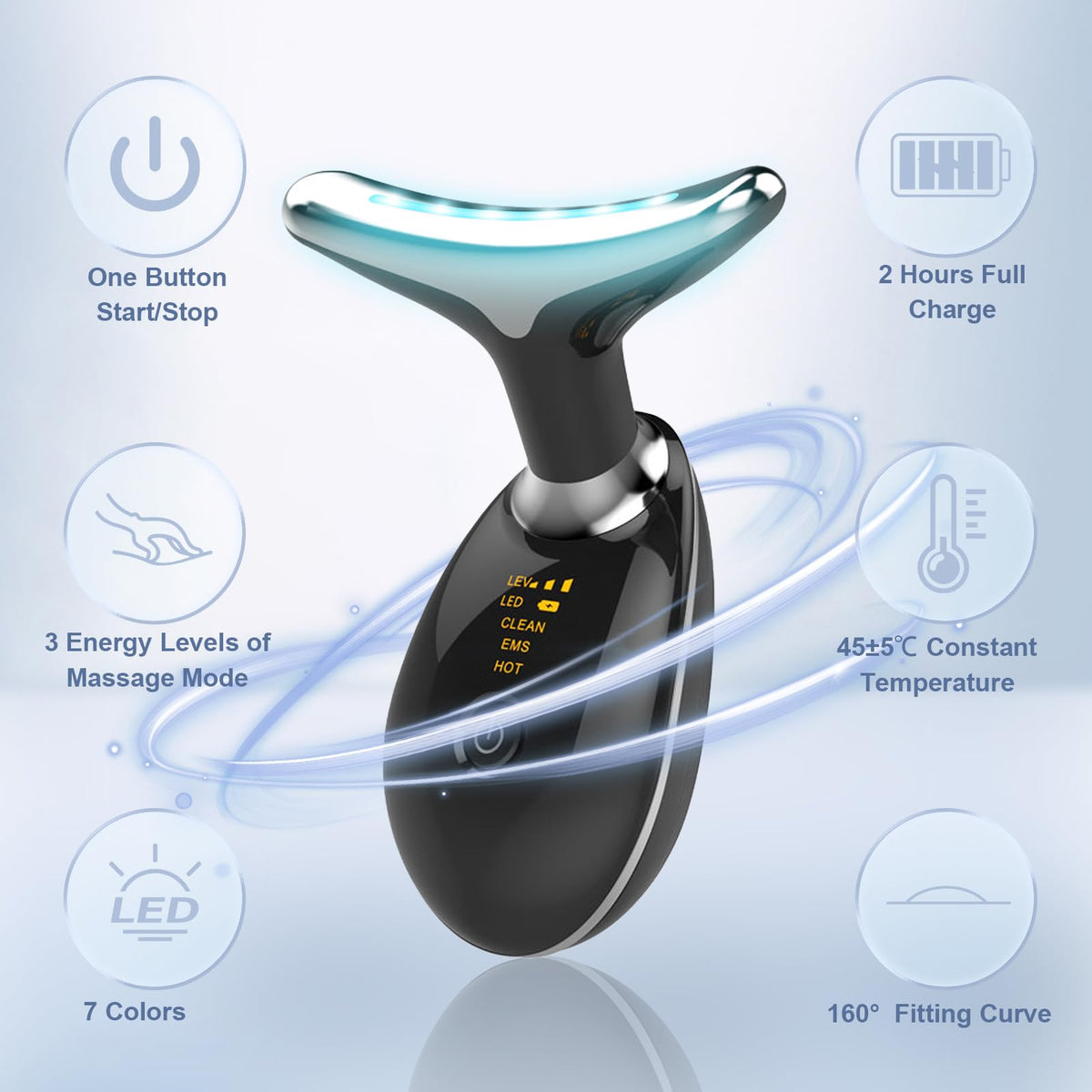 YAYIET Vibration Face and Neck Massager - Triple-Action Wrinkle Remover for Skin Care