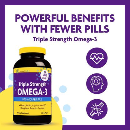 InnovixLabs Vitamin K2 & Triple Omega Bundle Full Spectrum Vitamin K2 (90 Softgels) Triple Strength Omega-3 Fish Oil (200 Softgels). Supports Healthy Bones, Arteries and Joints. *