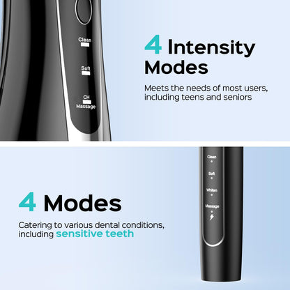 COSLUS C20C41 Water Flosser Electric Toothbrush Combo, Pink Oral Clean Kit