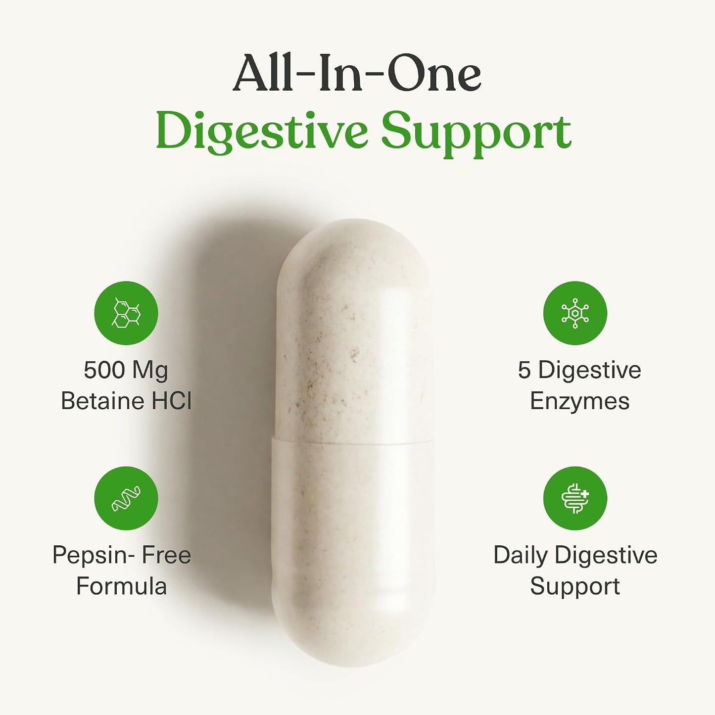 BIOptimizers HCL Breakthrough - Betaine Hydrochloride Enzymes Supplement - Assists with Protein Breakdown and Absorption - Helps Gas and Heartburn Relief - 90 Pepsin-Free Capsules