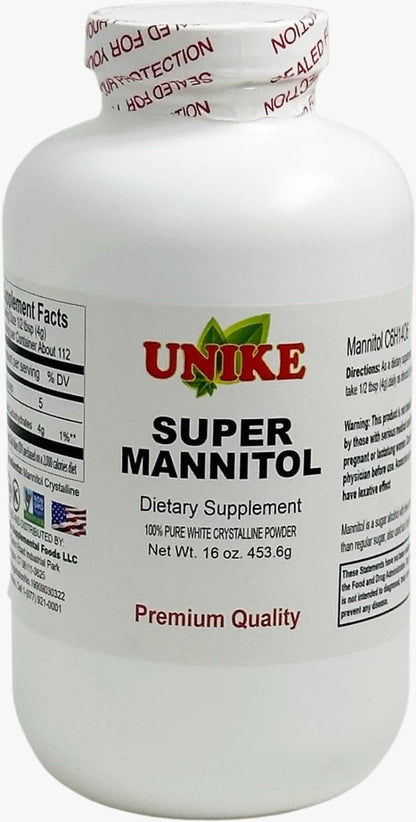 Unike Nutra Mannitol Powder - Mannitol Sweetener, Sugar Substitute, Mannitol Supplement, Natural & Gluten Free, 4g per Servings, Premium Mannitol Powder, 1kg (2.2 lbs) (Pack of 1)