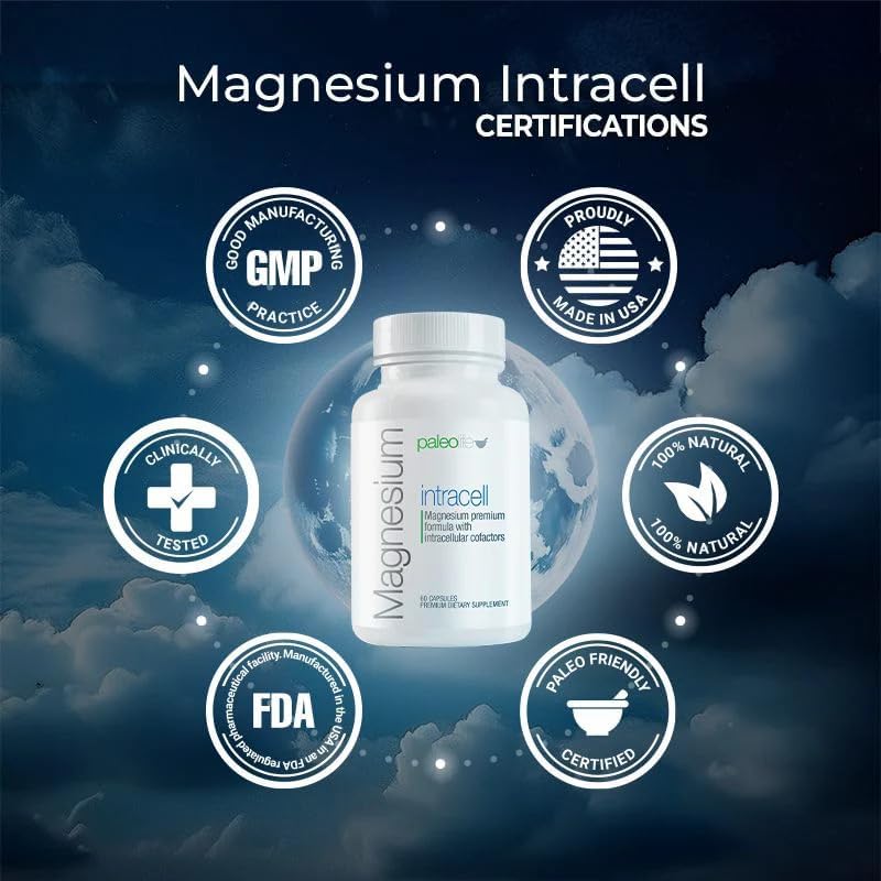 Premium Magnesium INTRACELL - 500 mg - 120 Capsules (2-Pack)