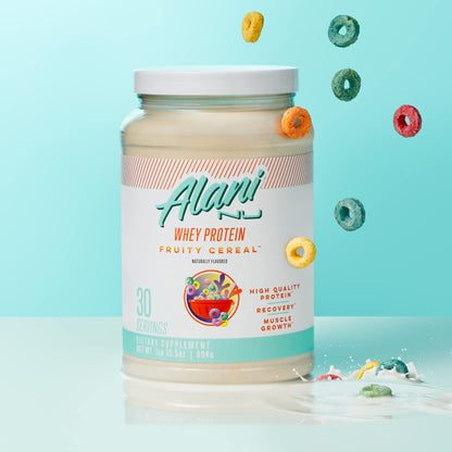 Alani Nu Whey Protein Powder Fruity Cereal | 23g Protein with Low Sugar & Digestive Enzymes