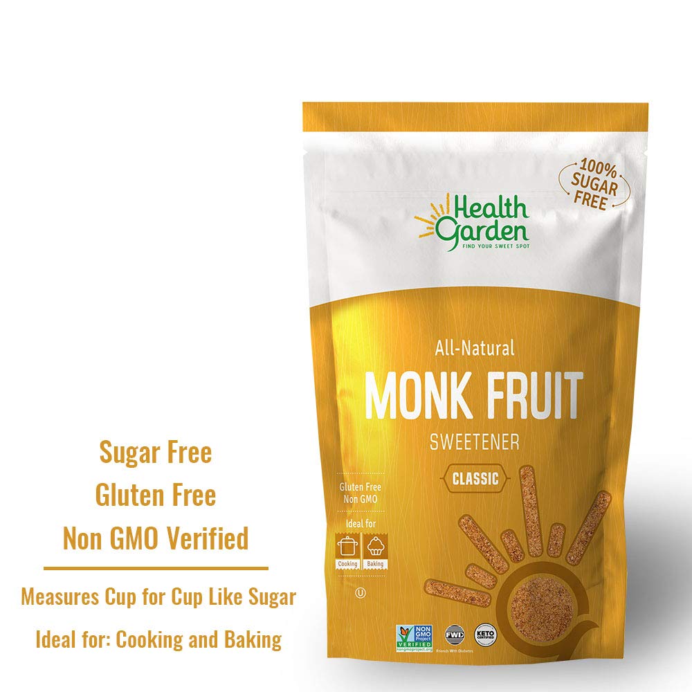 Health Garden Monk Fruit Sweetener, Golden Sugar Substitute - 2.5 lb