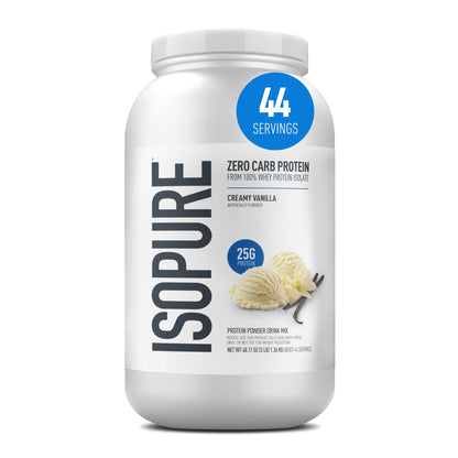Isopure Zero Carb 100% Pure Whey Isolate Protein Powder, Gluten Free, With Vitamins, Cookies & Cream, 25g Protein Per Serving, 1 Lb, 15 Servings (Packaging May Vary)
