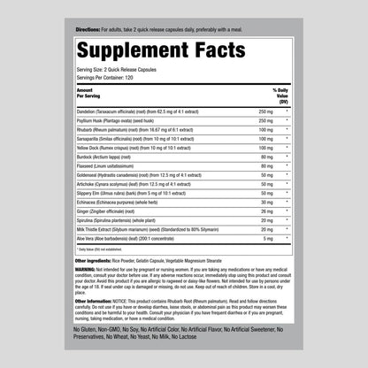 Piping Rock Detox Cleanse Capsules | 240 Pills | Herbal Complex | Lean Formula