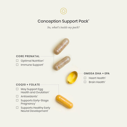 Perelel Conception Fertility Prenatal Vitamins, Folate, CoQ10 & DHA Omega 3