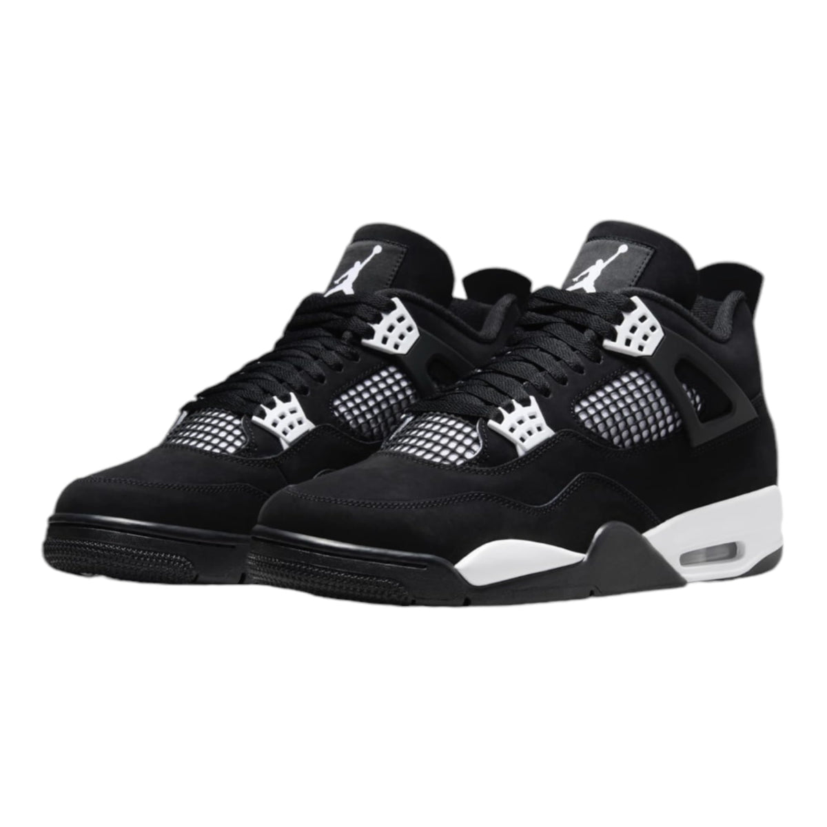 Nike Air Jordan Mens Air 4 Retro Black/White-Black FQ8138-001 Size 13
