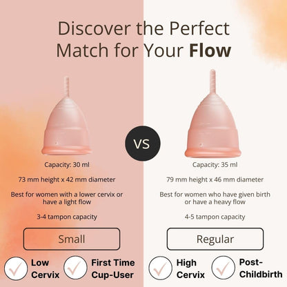 Flow Fairy Reusable Menstrual Cup with Applicator for Easy Insertion- 100% Medical Grade Silicone Period Cup