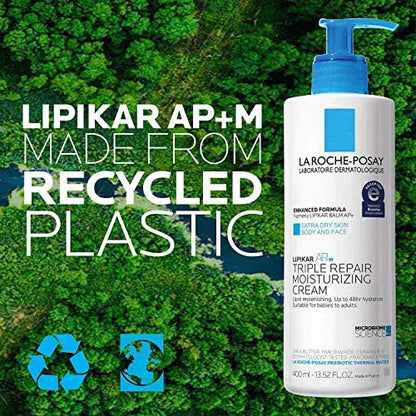 La Roche-Posay Lipikar AP+ Triple Repair Moisturizing Cream | Face & Body Lotion For Dry