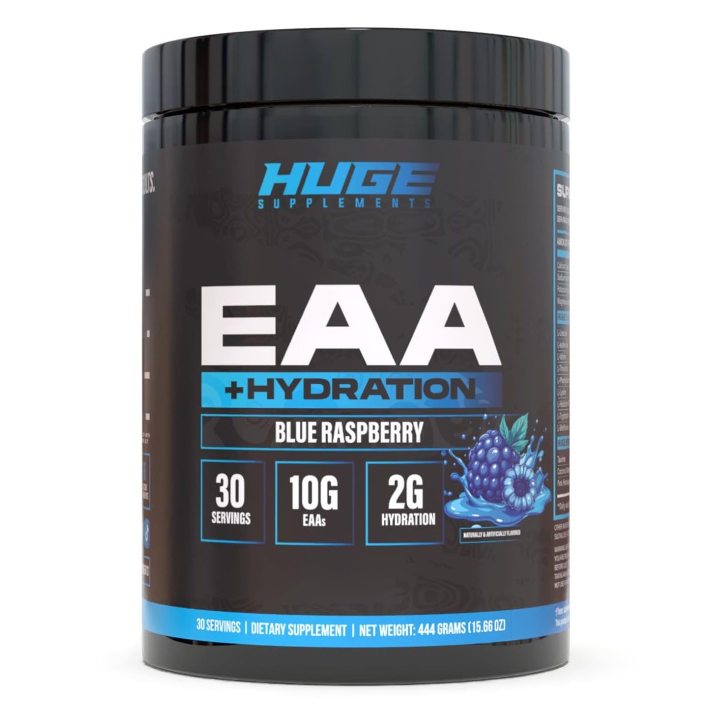 Huge EAA + Hydration, Essential Amino Acids Powder, EAAs & BCAAs, Intra & Post Workout Recovery Powder, Muscle Growth, Recovery & Performance, 10g EAAs & Electrolytes, Kiwi Blueberry, 30 Servings