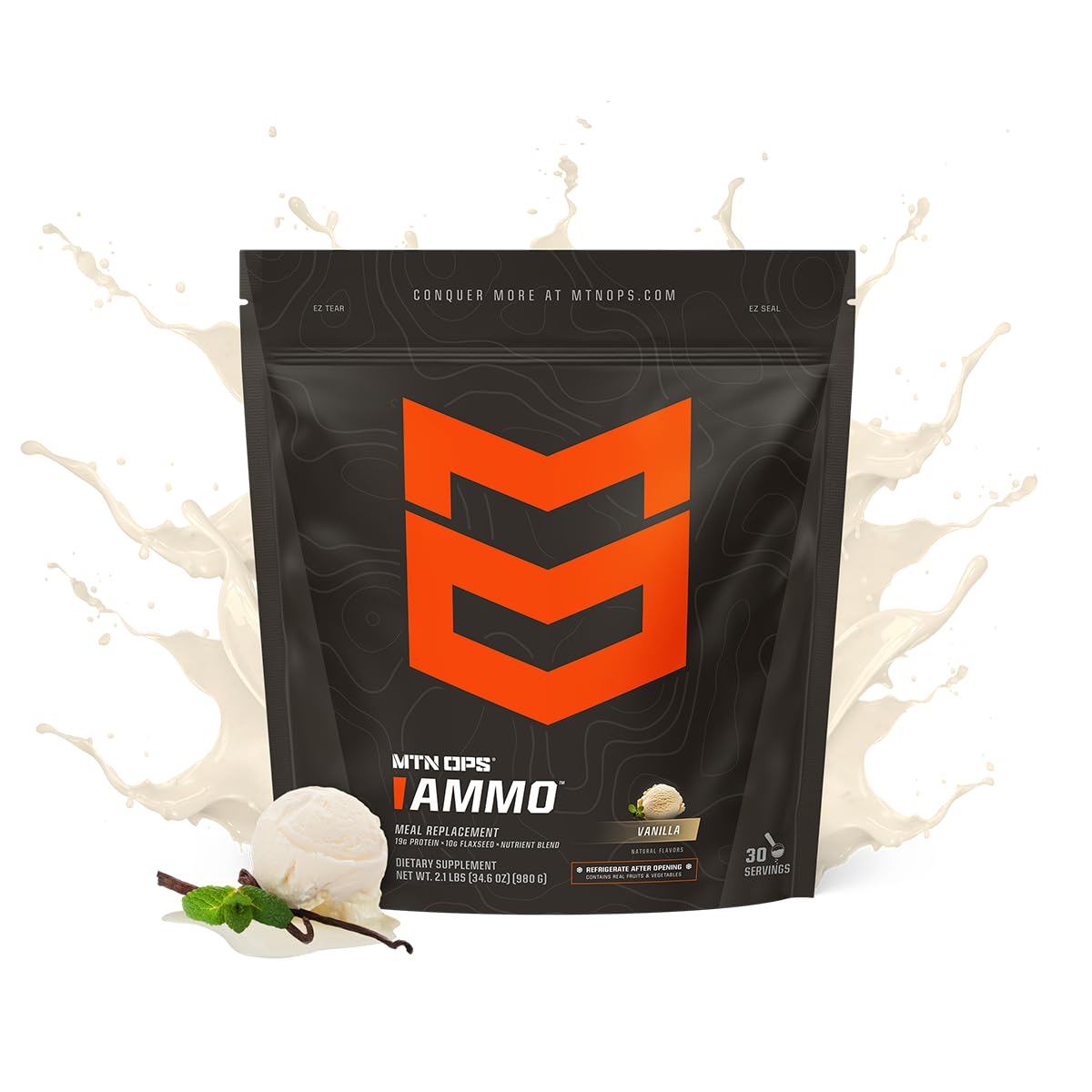 MTN OPS Ammo Meal Replacement Protein Powder, Peanut Butter Chocolate