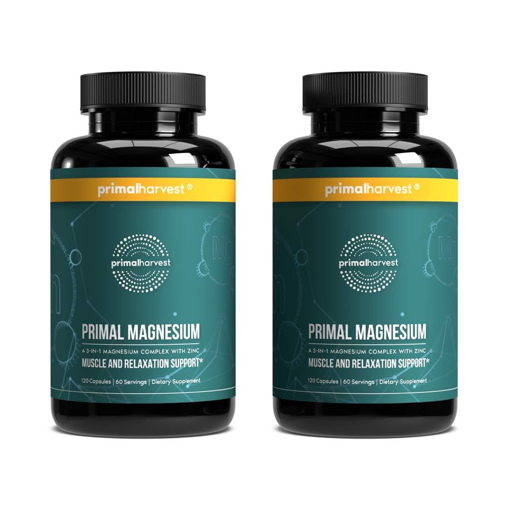 Primal Harvest Magnesium - Daily Vegan Supplement, Gluten, Dairy & Soy Free