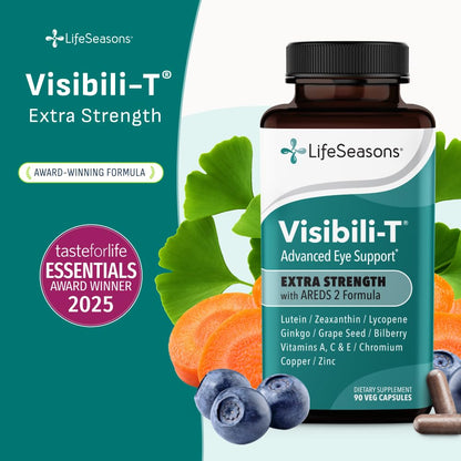 Visibili-T - Vitamin Supplement for Eye Health & Vision Support - Carrot Root, Chromium, Bilberry, Ginkgo Biloba, Grape Seed Extract, Lycopene, Vitamin A, Lutein & Zeaxanthin - 60 Capsules