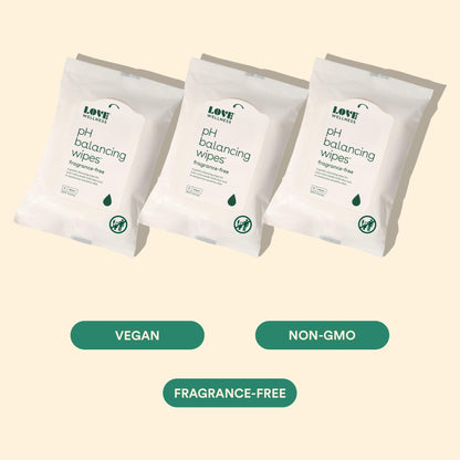 Love Wellness pH Balancing Wipes for Women | Feminine Hygiene for Cleansing with Aloe Vera