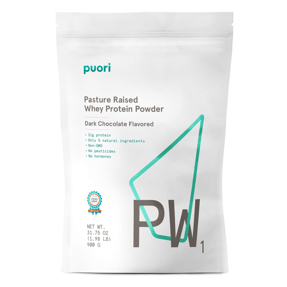 Puori Whey Protein Powder - Dark Chocolate - PW1 Pasture Raised, Grass-Fed & Non