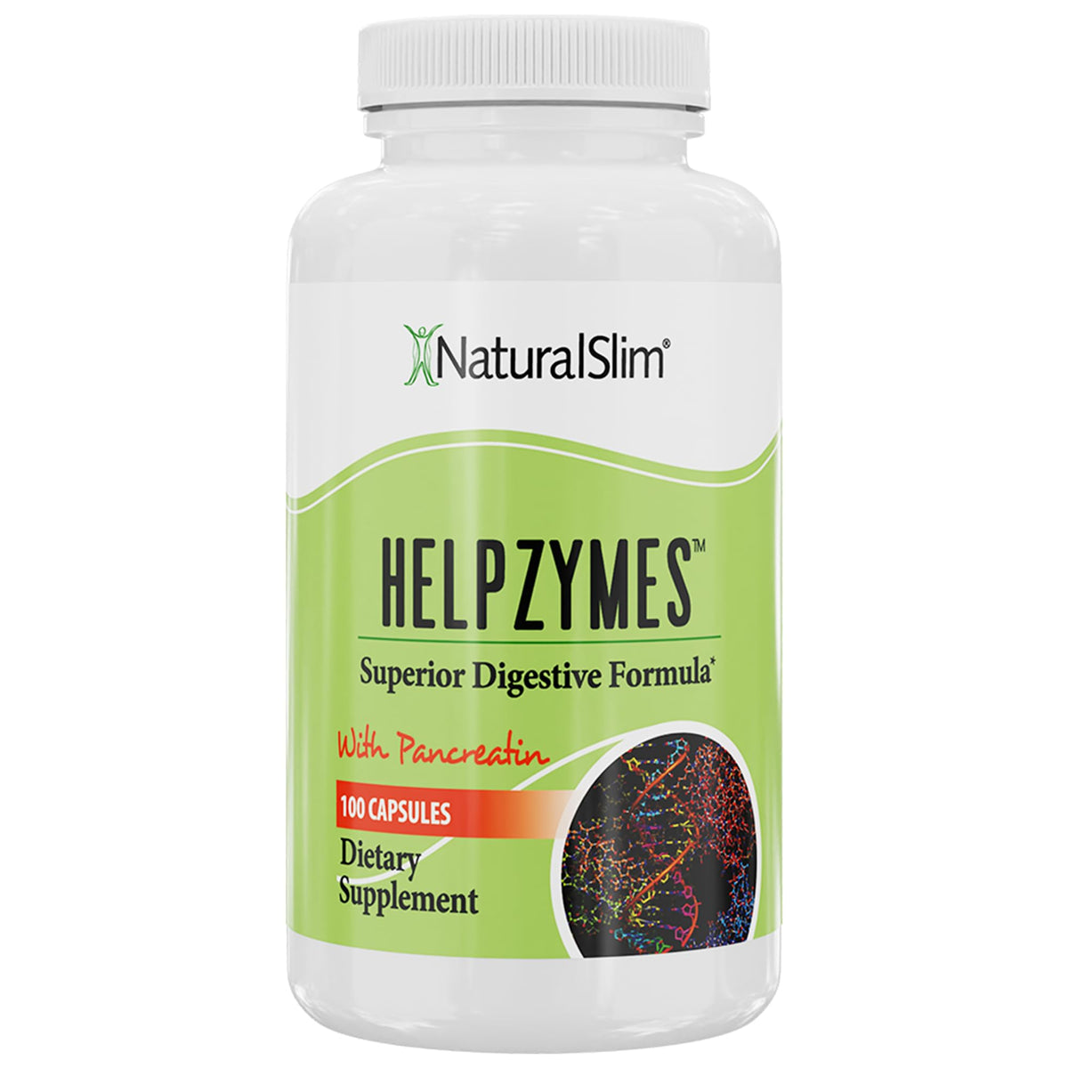 NaturalSlim Helpzymes Digestive Enzymes for Digestion, Bloating, Gas Reli