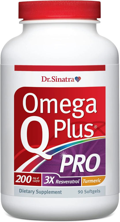 Dr. Sinatra Omega Q Plus PRO w/ CoQ10 & Resveratrol for Healthy Aging | Heart Health