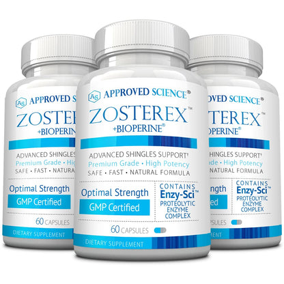 Approved Science Zosterex - Extra-Strength L-Lysine 1000mg, Vitamin B Complex, Zinc - Immune Support & Cold Sore Treatment - 60 Vegan Capsules - 1 Bottle