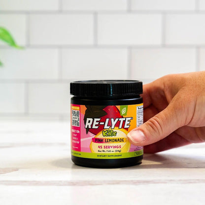 REDMOND Re-Lyte Kids Hydration Electrolyte Mix Powder, Pink Lemonade 7.62 oz