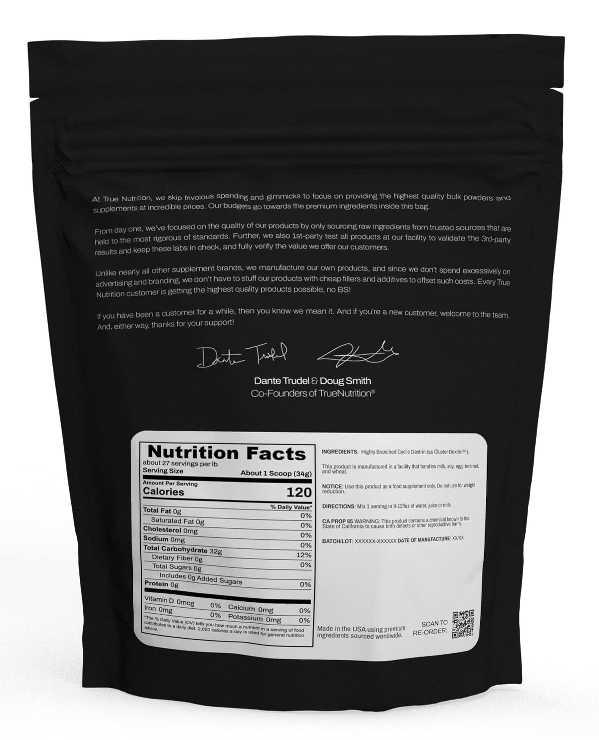 True Nutrition Highly Branched Cyclic Dextrin Unflavored 1lb