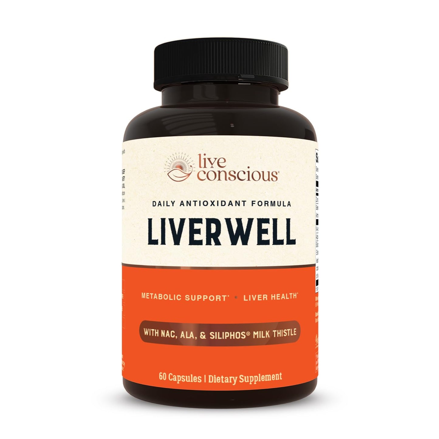 LiverWell Liver Cleanse, Rejuvenation, Metabolic Support - Liver Supplement for Liver Health w/Highly Bioavailable Milk Thistle Extract, N-Acetyl Cysteine, Alpha Lipoic Acid, Zinc, Selenium - 60 Caps