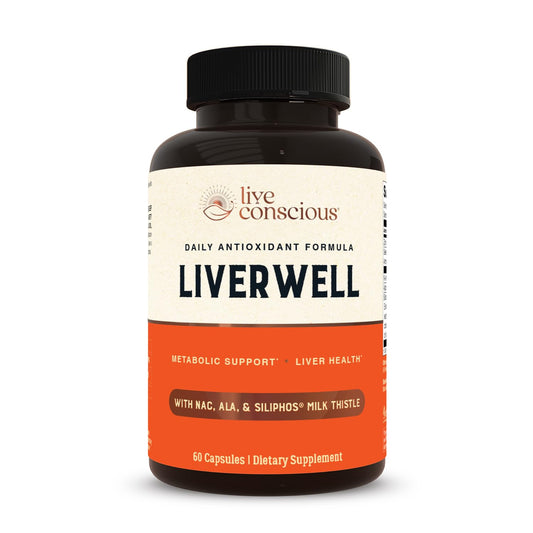 LiverWell Liver Cleanse, Rejuvenation, Metabolic Support - Liver Supplement for Liver Health w/Highly Bioavailable Milk Thistle Extract, N-Acetyl Cysteine, Alpha Lipoic Acid, Zinc, Selenium - 60 Caps
