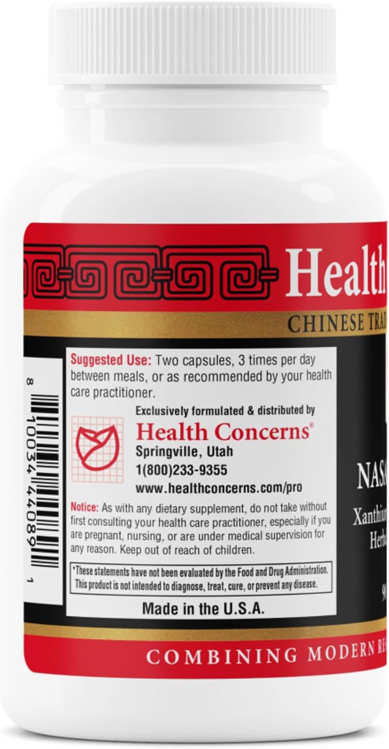 Health Concerns Nasal Caps 2 – Sinus Relief & Nasal Congestion Supplement – Allergy Relief & Snot Pressure Support – Traditional Chinese Formula with Xanthium, & Licorice Root – 90 Capsules
