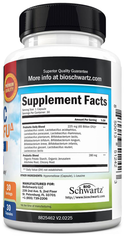 Probiotic 40 Billion CFU with Organic Prebiotics for Gut Health, 60 Count