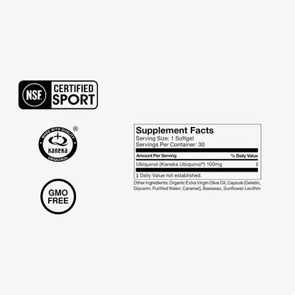 Momentous Ubiquinol - 42 g Plant-Based CoQ10 Softgel Supplement for Foundational Health Support - NSF Certified for Sport - GMO- & Gluten-Free - 30 Servings