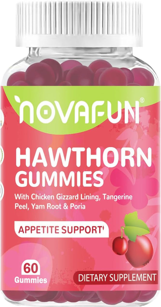 Appetite Booster Gummies for Adult, with Chicken Gizzard Lining, Tangerine Peel, Yam Root & Poria, Supports Degstive & Healthy Appetite, Sugar-Free,Pectin-Based, 60 Ct