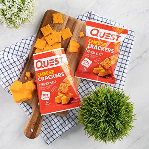 Quest Nutrition Cheese Crackers, Cheddar Blast, High Protein, Low Carb, Made with Real Cheese