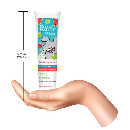 Desert Essence Green Apple Watermelon Toothpaste for Kids, 4.7 OZ