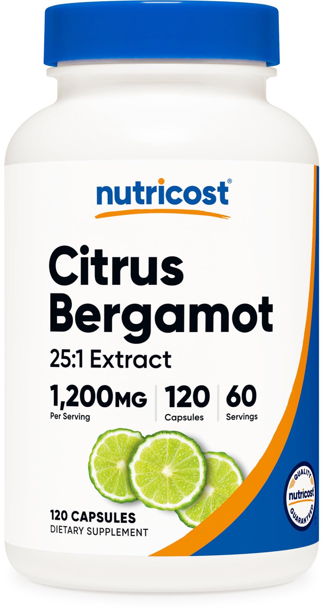 Nutricost Citrus Bergamot Capsules 1,200mg, 120 Capsules, 60 Servings | 25:1 Bergamot Extract, Gluten Free, Vegan, GMO-Free