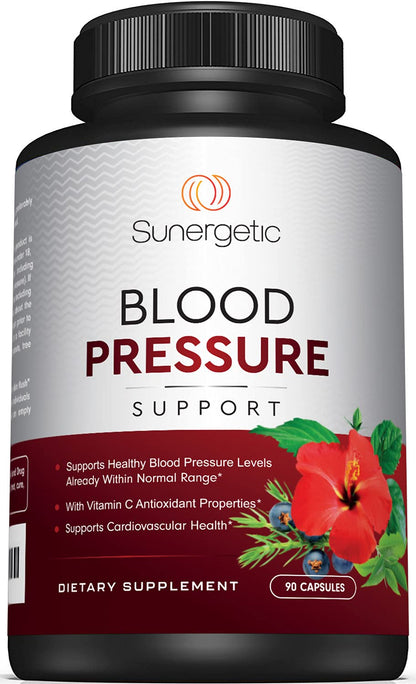Premium Blood Pressure Support Supplement For Cardiovascular & Heart Health with Garlic