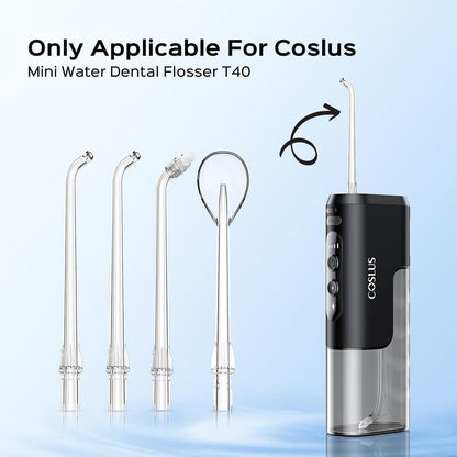 COSLUS 4 Pcs Water Dental Flosser Tips Replacement Heads Jet Nozzles