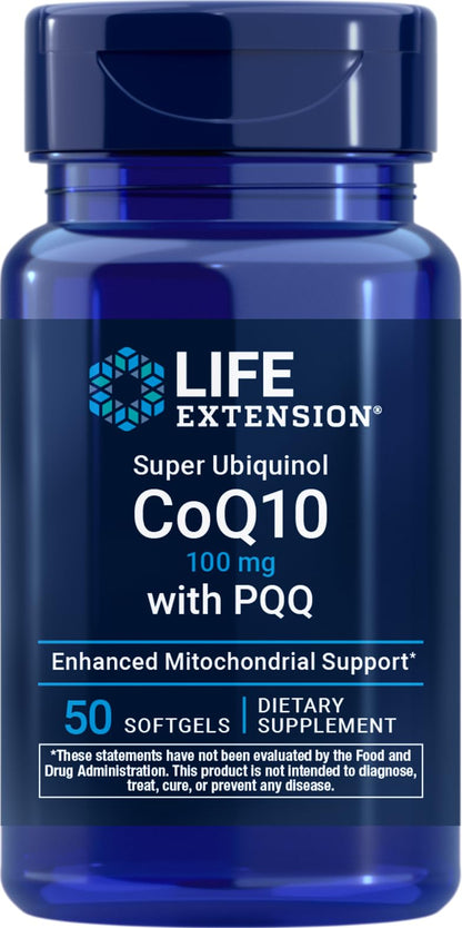 Life Extension Super Ubiquinol CoQ10 with PQQ, Heart Health, 30 Softgels