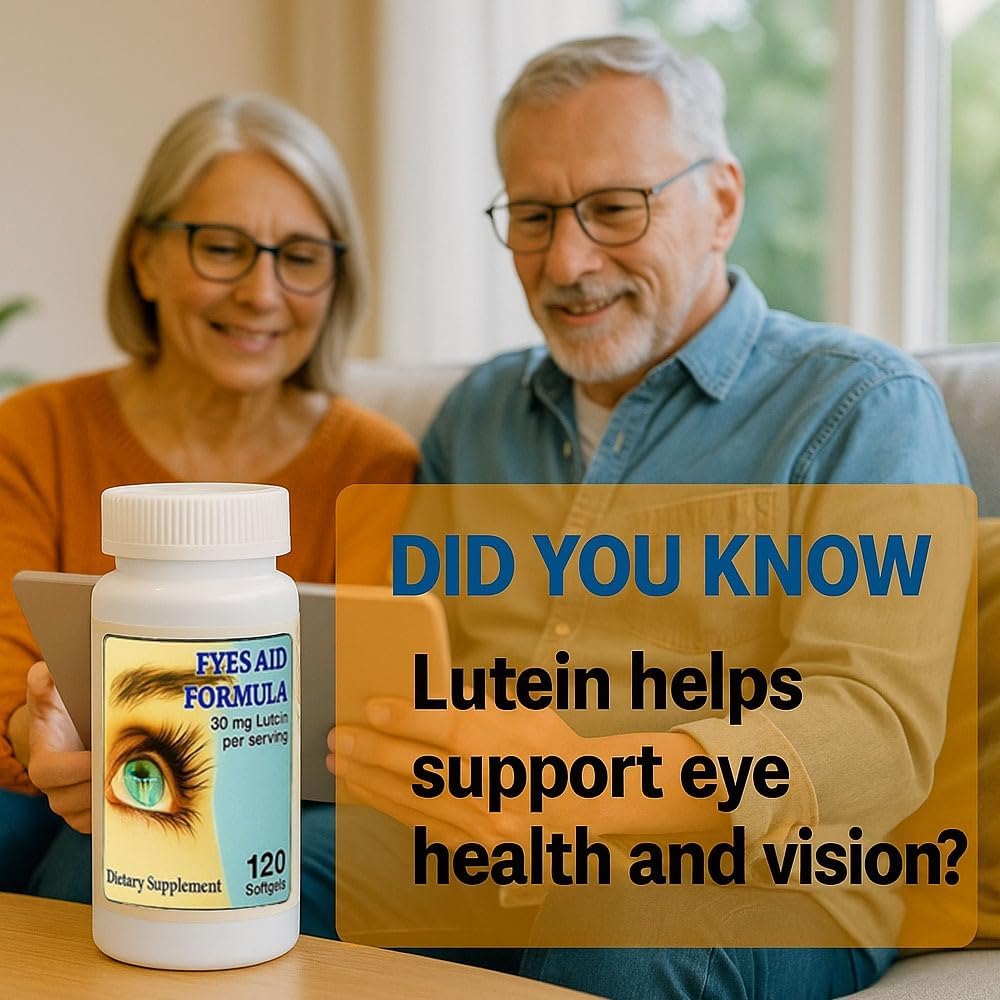 Nu-Health Eyes Aid Formula Lutein 30mg Eye Vitamins Zinc, 120 Softgels