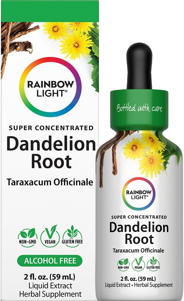 Rainbow Light Dandelion Root Extract Supplement | 2 Fl Oz | Super Concentrated | Alcohol Free | Non-GMO and Gluten Free
