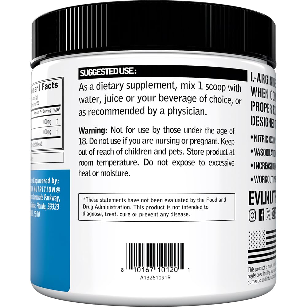 L Arginine L Citrulline Powder - Invigorating Nitric Oxide Powder with Ideal 1:1 Ratio L-Citrulline & L-Arginine 1000mg Each Per Serving for Enhanced Pumps Energy & Stamina (Unflavored, 75 Servings)