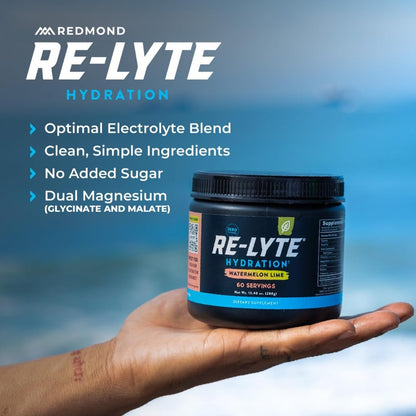 REDMOND Re-Lyte Sugar Free Electrolyte Powder Mix (Strawberry Lemonade) | Zero Sugar Electrolytes, Hydration Powder